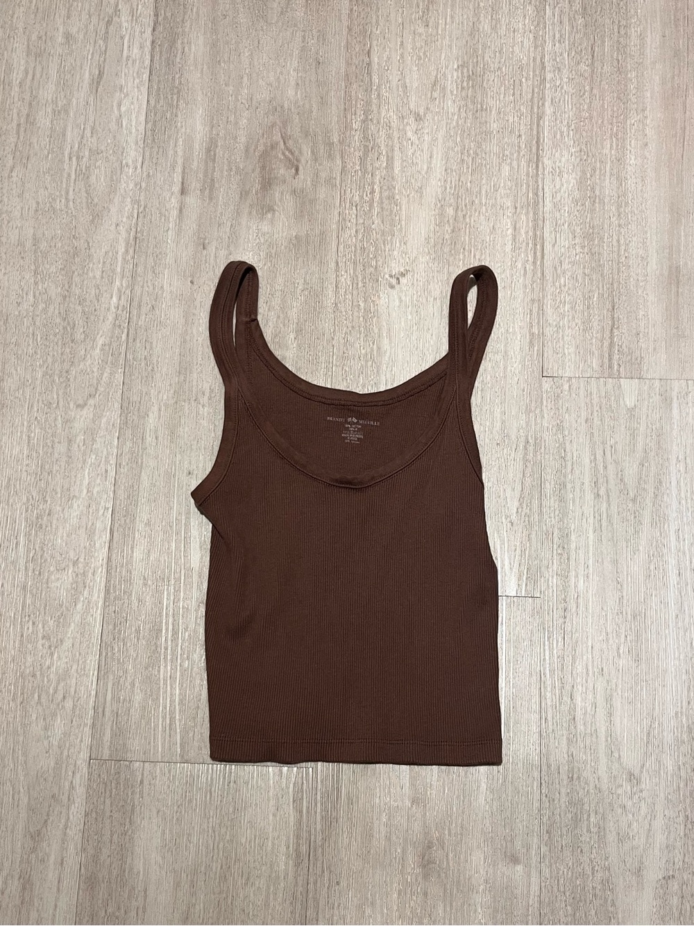 Brandy Melville Ribbed Tank Top - Brown